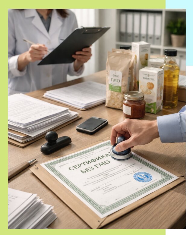 Получение сертификата Без ГМО для продукции в Артёме